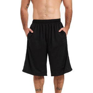 Pantalones cortos para hombre, pantalones cortos largos de entrenamiento de baloncesto por debajo de la rodilla, diseño holgado, conveniente - Product Image 2