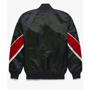 Veste en satin avec logo personnalisé de haute qualité pour hommes saison d'hiver veste en toile imperméable de style vintage - Product Image 4