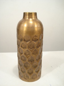 <b>Copper</b> Toned Metal Designer Flower <b>Vase</b> for Home Decorative Item - Product Image 6