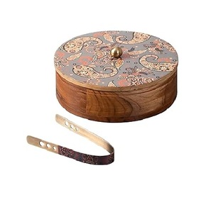 Tabletop Wooden Hotpot With LID Best Quality Handmade Designer Casserole Customized Finished Wholesale Factory Price - Product Image 1