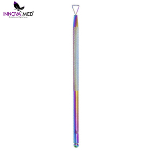 Empujador de Cutículas de Acero Inoxidable Multicolor, Herramienta Profesional para el Cuidado de las Uñas, Pedicura para Eliminar Piel Muerta INNOVAMED - Product Image 4