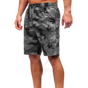 Pantalones cortos cargo de camuflaje informales para hombre al por mayor, ropa de calle personalizada, pantalones cortos de verano de cintura media de algodón 100% ecológicos - Product Image 1