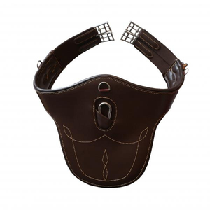 High Quality Anatomic Dressage Girth for Equestrian Comfortable Soft Leather Padding with Rolled Buckles Horse Saddle Equipment - Product Image 3