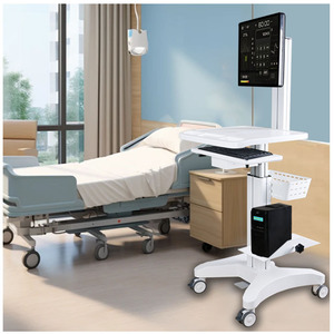 Tuyệt vời Ergonomic khí nâng điện thoại di động máy tính y tế Workstation giỏ hàng - Product Image 2