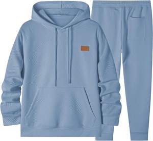 Conjunto de Sudadera con Capucha y Pantalones 100% Algodón, Ropa Urbana de Invierno, Ligera, Ecológica, Transpirable, con Cordón y Estampado - Product Image 1