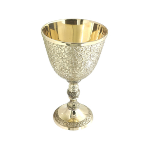 Copa de Latón Hecha a Mano, Estilo Real |   Cáliz Medieval con Diseño de Koi, Copa Decorativa para Beber |   Regalo de decoración vintage para bares, hoteles y hogares - Product Image 2