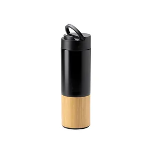 Thermos Personalizzati in Acciaio Inox e Bambù, Bicchieri Termici in Acciaio Inossidabile - Product Image 1