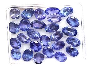 Pierres précieuses en vrac calibrées à facettes ovales en tanzanite naturelle pour la fabrication de bijoux Toutes les tailles calibrées sont disponibles - Product Image 1