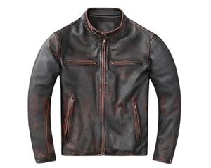 Chaqueta de Invierno de Cuero Genuino Unisex con Capucha y Ribete de Piel Sintética, Diseño Transpirable y Resistente al Viento, Tela de Lona Duradera - Product Image 1