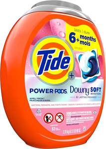 Downy Fresh Lavender - Cápsulas de Detergente Suavizante Sólido, Tide Power PODs, 63 Unidades para Ropa - Product Image 6