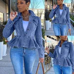 Nouveau OEM femmes toile vestes décontracté hiver vêtements d'extérieur Anti-rides coton toile teint surdimensionné respirant bas quantité minimale de commande - Product Image 6