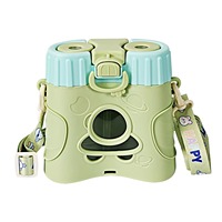Gourde Enfant Portable en Plastique Sans BPA Réutilisable avec Paille/Sangle – Modèle 2026 Mignon pour l'École