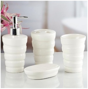 Ensembles de décoration de salle de bain en résine blanche de qualité supérieure les plus vendus décorations d'hôtel de restaurant à domicile très demandées - Product Image 1