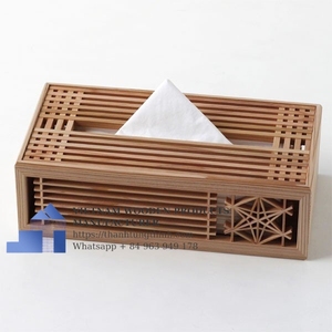 Boîte à mouchoirs en bois d'acacia faite à la main, design nordique, fabriquée à partir de matériaux naturels, fabriquée au Vietnam - Product Image 6