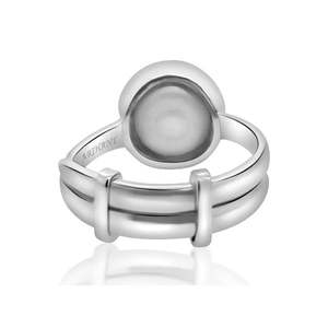NOVAMART Fine Certified Astrological 925 <b>Silver</b> Bezel Setting <b>Ring</b> with Freshwater Pearl (Moti) 3.25-12.25 Ratti <b>Adjustable</b> Whol - Product Image 3