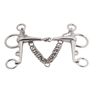 Pinch menos peso ligero Pelham boca articulada snaffles de titanio - Product Image 1
