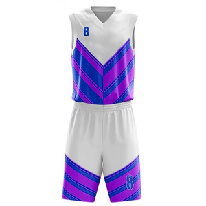 Uniformes de baloncesto con logotipo personalizado para hombre, conjunto sin mangas estampado por sublimación transpirable de alta calidad, opción de talla grande, servicio OEM - Product Image 5