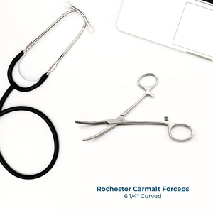 Rochester carmalt ชุดเครื่องมือผ่าตัดสแตนเลส16ซม. คีมห้ามเลือดแบบแมนนวลโค้งยาวตรงหยัก - Product Image 4