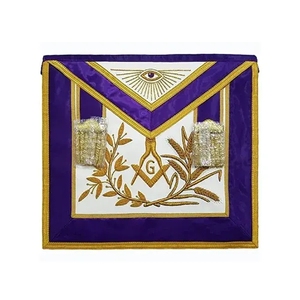 Maçonnique Regalia 32 degrés Rite écossais Logo personnalisé conception tablier brodé vente chaude Master Piece boucle ceinture couture - Product Image 2