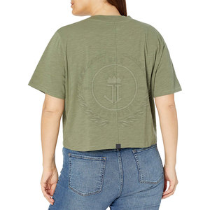 Made in Pakistan Summer Casual Eco-Friendly <b>Crop</b> Top <b>T</b> <b>Shirt</b> New Design 2025 O-neck Regular <b>Fit</b> - Product Image 5
