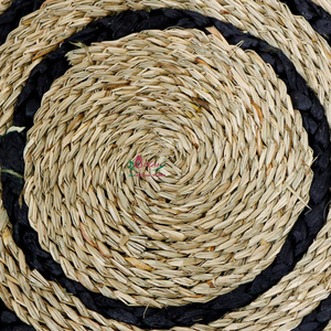 Artex Dong thap Artisan แผ่นรองจานหวายทรงกลมทำมือมีสไตล์เสื่อปูโต๊ะสำหรับงานแต่งบ้านและการรับประทานอาหาร - Product Image 3