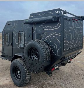 Mini Remolque de Campamento Ligero en Forma de Lágrima, Construcción de Acero, Compatible con 4x4, Espacio para Dormir de 2 a 4 Personas - Product Image 1