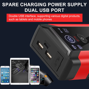 Démarreur de voiture d'urgence multifonctionnel à super condensateur, batterie externe, lampe LED pour camion et moto avec étui de transport - Product Image 4
