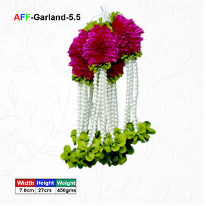 Guirnalda de Flores Artificiales con Perlas AFF-Garland-5.5 Precio Rs.1300/10 piezas - Product Image 1