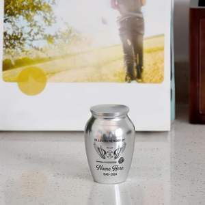 Urne de baseball personnalisée pour cendres humaines souvenir souvenir cadeaux perte d'un être cher urnes pour cendres humaines taille personnalisée argent - Product Image 5