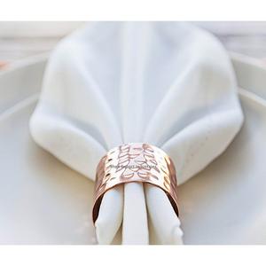 Nouveaux ronds de serviette décoratifs en fil d'argent en métal pour le dîner de table décor de mariage porte-serviettes fait main - Product Image 6