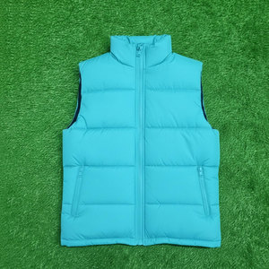 Hot Sale Outdoor Men Sleeveless Puffer Vest With Rubber Logo Best Quality Men's Puffer jacket Without Sleeves Men Puffer <b>Coat</b> - Product Image 4