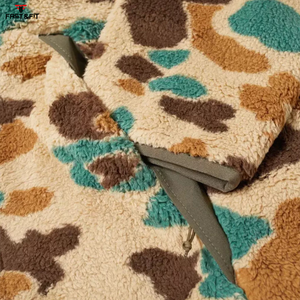 Precio al por mayor Nuevo diseño Hombres Sherpa Fleece Chaqueta de primavera Recubierto de camuflaje Formal Impermeable a prueba de viento para actividades al aire libre - Product Image 5