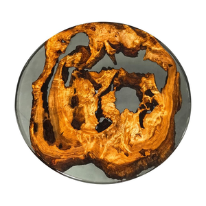 Customized Wood <b>Round</b> Edge Clear Transparent Epoxy Resin Coffee <b>Table</b> Handmade Modern Home & <b>Garden</b> Furniture - Product Image 2