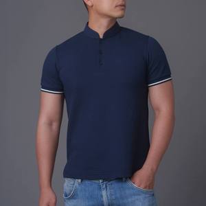 New Stand Collar <b>Polo</b> <b>Shirt</b> for Men's 100% Cotton Custom Wholesale Design Embroidered Logo Short Sleeve Man T-<b>shirt</b> <b>Polo</b> - Product Image 6