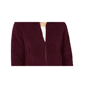 Chaqueta de Invierno con Capucha y Cierre para Mujer, Marca Calvin Klein, Color Morado, Logotipo Personalizado, Diseño Sólido, Relleno de Poliéster, Talla Mediana - Product Image 3