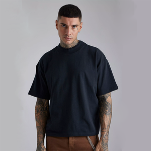 Fabricant OEM Dtg Imprimer Logo Tricoté 100% Coton Recadrée T-shirts Streetwear Personnalisé Poids Lourd Surdimensionné Fit Hommes T-shirt - Product Image 5