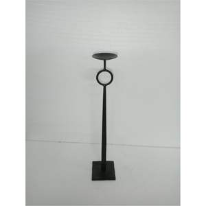 Ensemble de 2 bougeoirs coniques en fer noir antique, bougeoirs en métal torsadé forgés à la main, centre de table industriel de luxe pour événement - Product Image 3