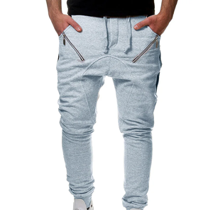 Pantalon de survêtement pour homme, style décontracté respirant, coupe slim, automne, chaud, poche, design personnalisé, vintage, polyester/coton, fermeture à cordon - Product Image 4