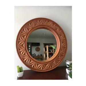Espejo de pared de madera Venta directa de fábrica del fabricante al por mayor Diseños tallados a mano por Azora Industries - Product Image 3
