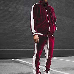 Chándal personalizado de talla grande, transpirable, 100% poliéster, ligero, atlético, para hombre, con bolsillos funcionales con cremallera, traje - Product Image 4