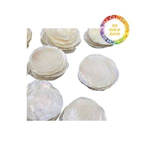 Concha de Capiz de corte redondo, venta al por mayor, concha de Capiz transparente Natural para decoración del hogar, adorno listo para enviar - Product Image 1