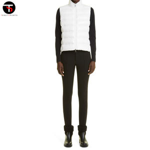 Gilet matelassé d'extérieur pour femmes, dernier modèle, ample, court, solide, épais, avec fermeture éclair, en coton, respirant - Product Image 4