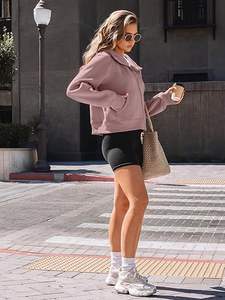 Sudaderas con capucha y cremallera de alta calidad para mujer, venta al por mayor, logotipo personalizado, forro polar de algodón OEM, ropa informal ajustada con estilo, ropa deportiva a la moda - Product Image 3