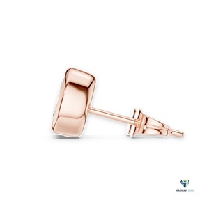 Rose <b>Gold</b> Oval Lab Grown Diamond <b>Pendant</b> and Earring Set in 18K <b>Solid</b> <b>Gold</b>, 2.50 TCW Minimalist Bezel Jewelry Set - Product Image 2