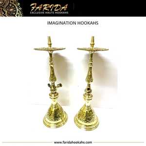 Calidad superior Venta caliente Diseño de hojas florales único Hecho a mano Latón sólido Lujo Edición limitada Imaginación Hookahs - Product Image 5