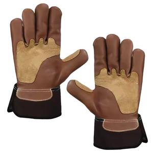 Gants de travail en cuir de vachette fendu Gants de sécurité canadiens robustes pour la construction et l'usage industriel - Product Image 3