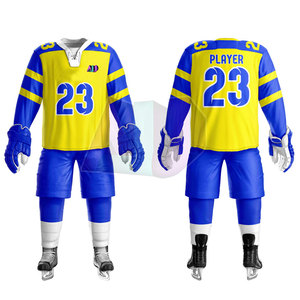Uniformes de Hockey sobre Hielo Transpirables y Cómodos, Hechos de Tela Ligera y Duradera 100% Poliéster para el Rendimiento del Jugador - Product Image 1