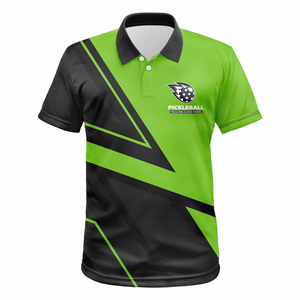 Pickle Ball Wear Transpirable Quick Dry Pickle Ball Shirt Custom New Arrival Men's Printed Sports Polo Shirt Poliéster - Product Image 1