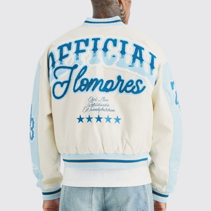 OEM Custom Vintage Varsity Jacket Hiver Manches en cuir School College Baseball Letterman Varsity Jacket pour hommes - Product Image 1