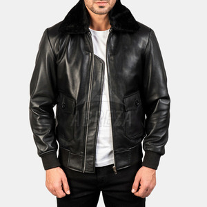 Venta Directa 2025 Chaqueta de Cuero Vacuno Personalizada para Hombre, Cuello Alto, Alta Calidad, Temporada de Invierno, Colores Personalizados, Transpirable, Casual - Product Image 2
